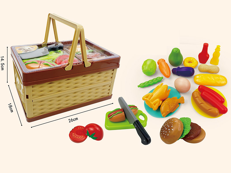 Folding Basket Cutting Western Food Set