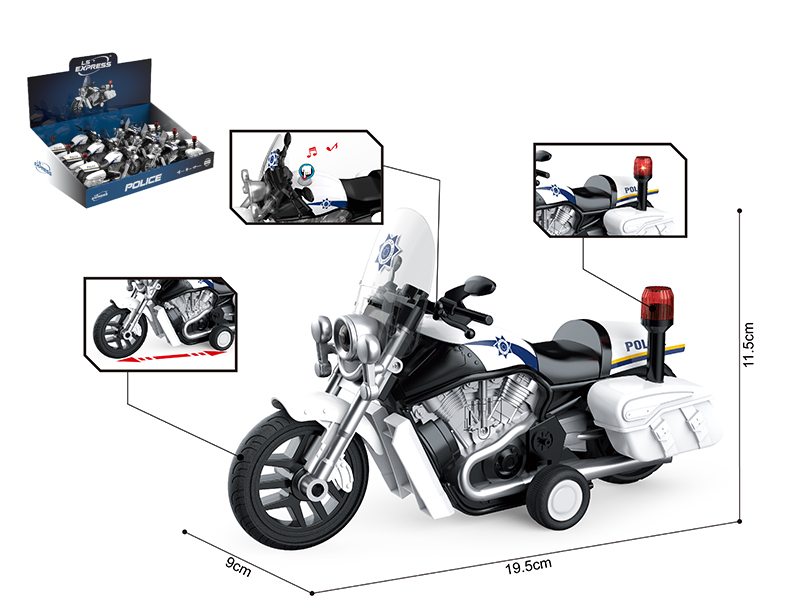 1:10 Friction Motorcycle Series 6pcs(Lights, Sound)