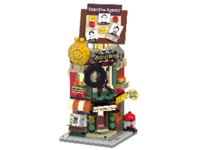 A Colorful Street Scene With Building Blocks