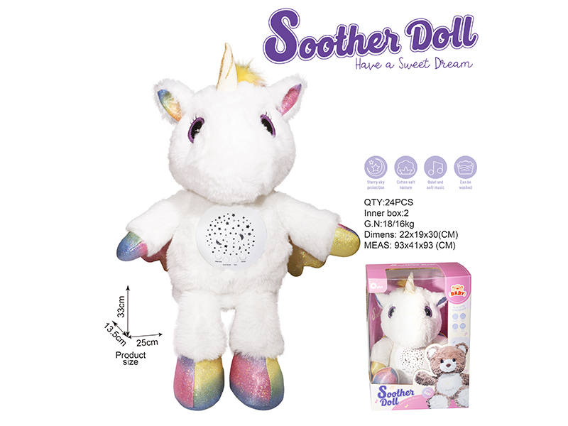 Soothe Plush Toys With Lights And Music - Unicorn