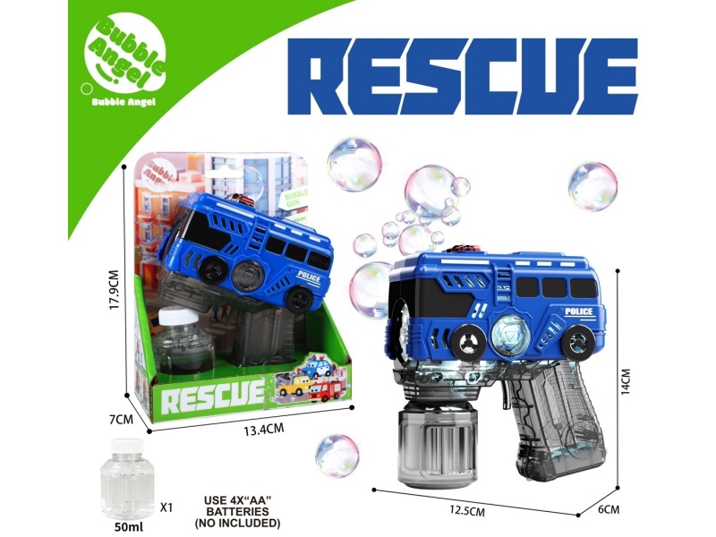 The Bubble Gun In The Police Car Is Illuminated