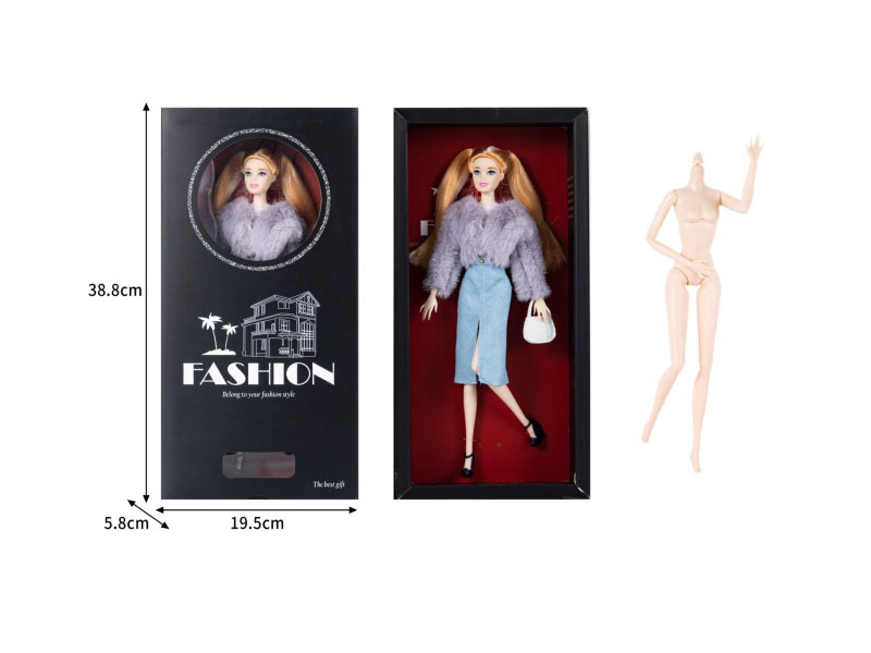 A 12-Inch Solid 12-Joint Mannequin Doll Princess Fashion Set With A Bag