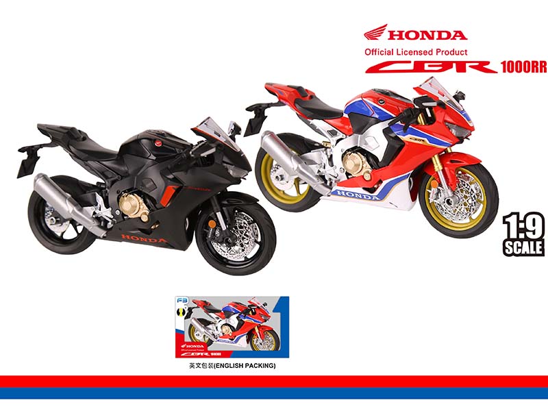 1:9 Honda CBR1000RR Slide Alloy Motorcycle Black/Red