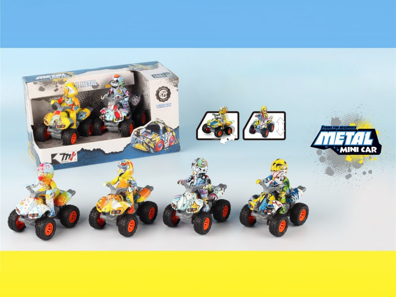 Inertial Graffiti Alloy Car (2Pcs)