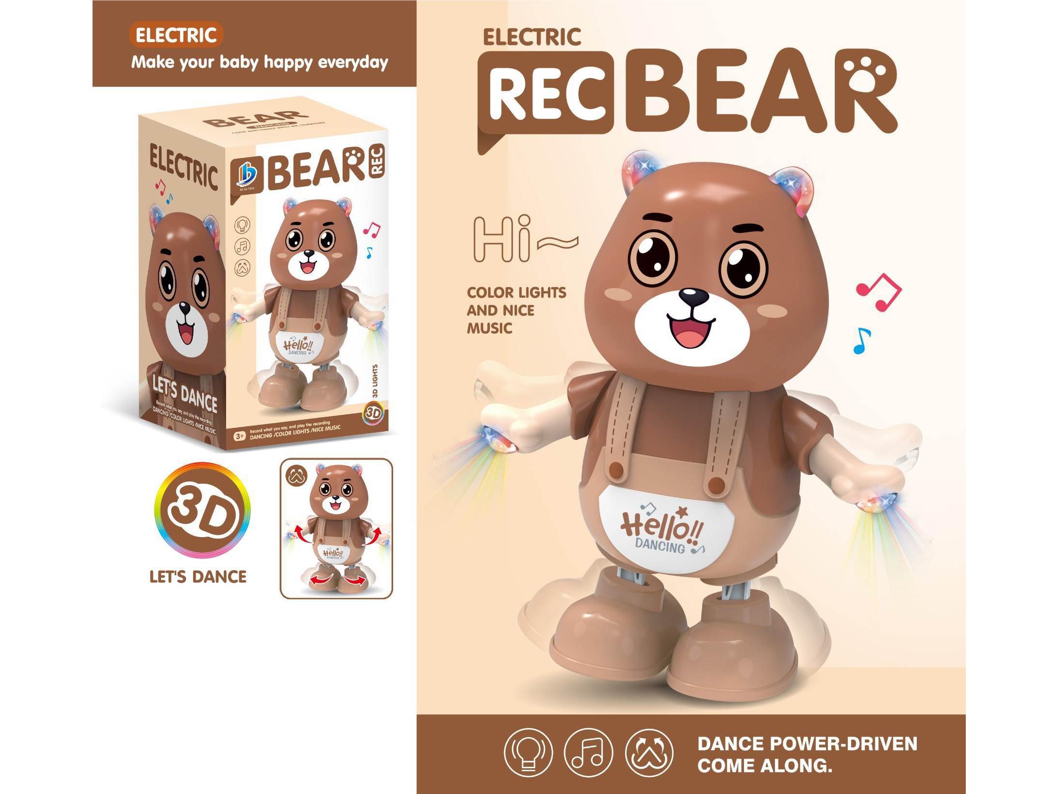 Electric Dancing Light Music Cartoon Bear