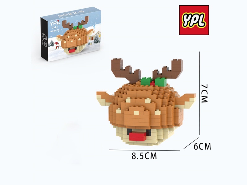 Christmas Series - Mushroom Christmas Reindeer Building Blocks 408 PCS