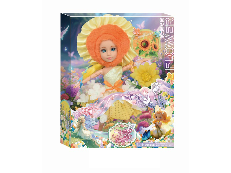 Starry Sky Doll 12-Inch Flower Fairy - Plush Doll - Sunflower