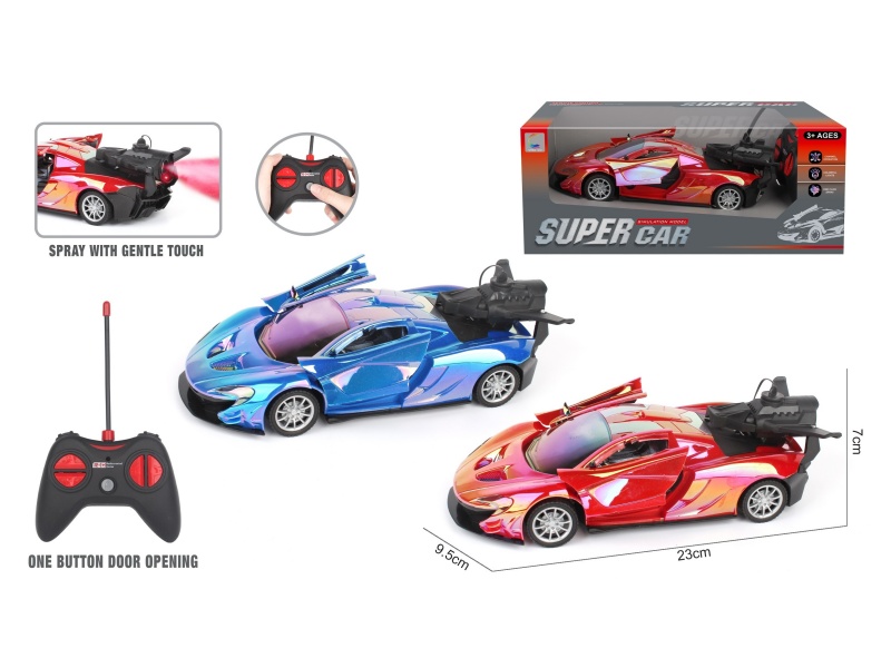 Remote Control Toy, Remote Control Car, One-Button Door Opening, Spray Remote Control Car (Spray Plating)