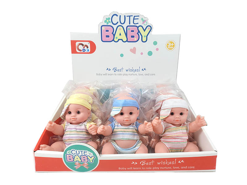 9" Vinyl Baby Doll(No IC)(12PCS)