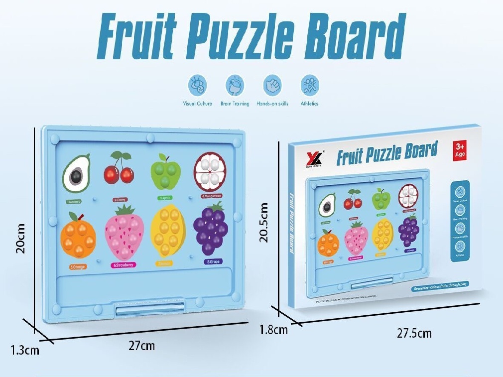 Puzzle Fruit Color Counting Board