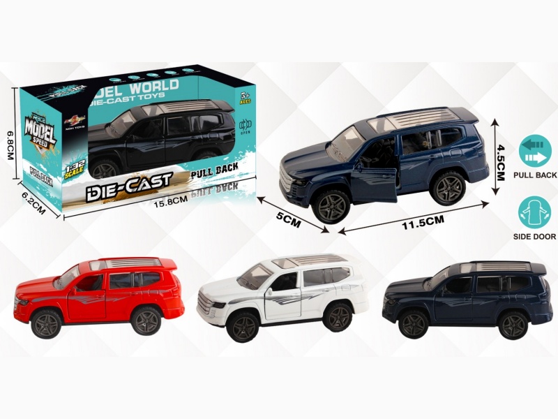 1:32 Simulation Of The 2023 Toyota Land Cruiser Reiz Alloy Car With Two Doors