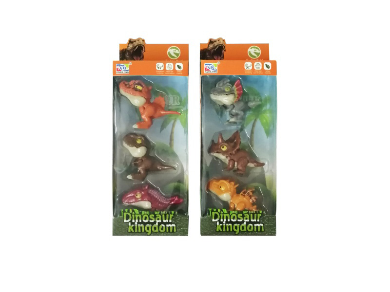 Three Pcs Of Hand-Biting Dinosaur