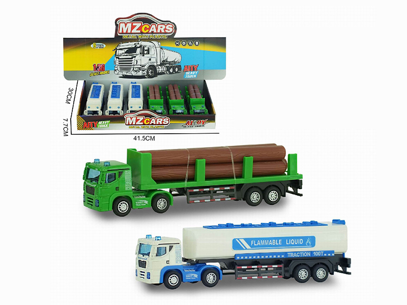 1:36 Pull Back Alloy Heavy Trucks 6pcs