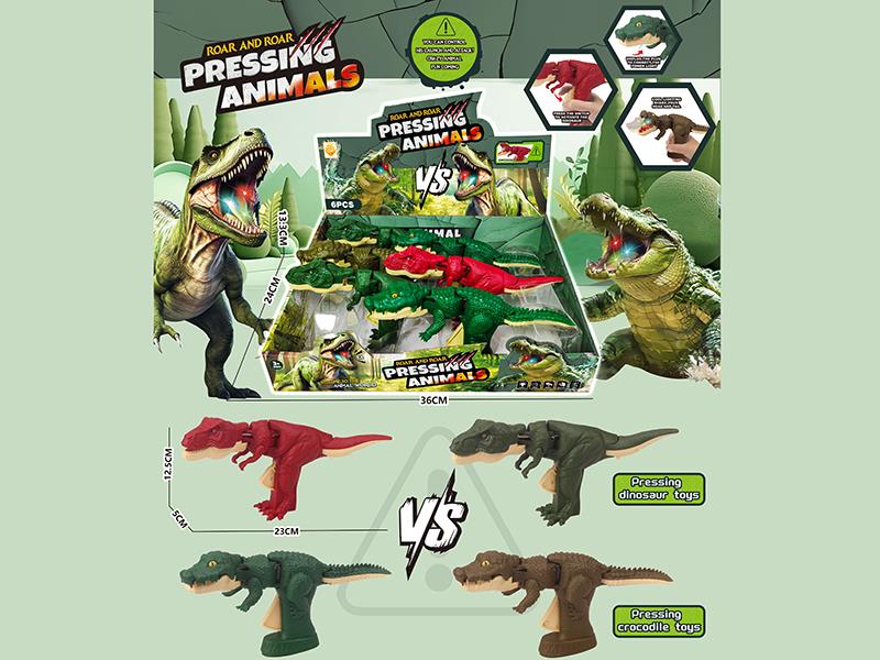 Press Dinosaur/Crocodile Desktop Competitive Toy Game 6PCS