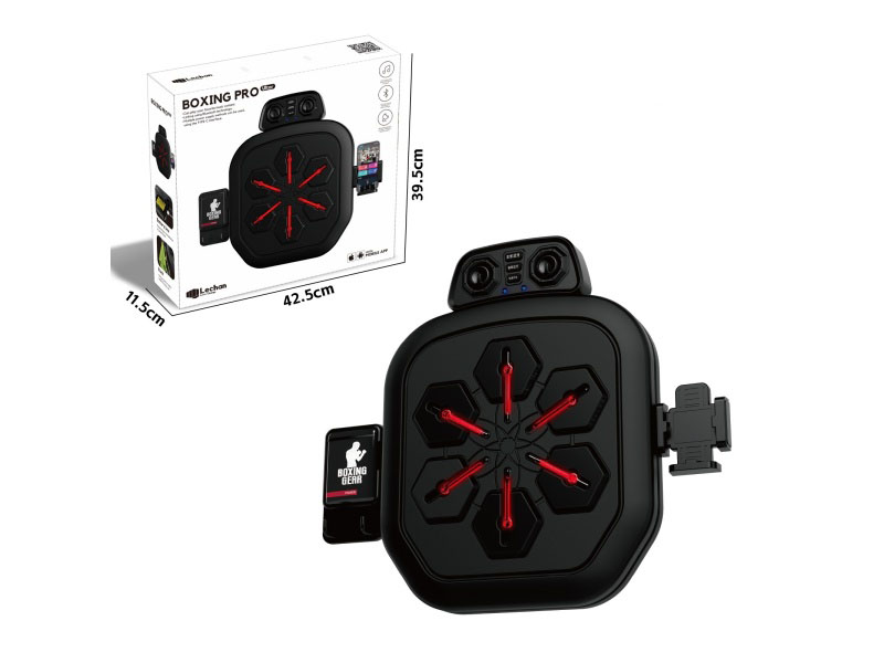 Black APP Boxing Training Target With Gloves(Lights And Music)