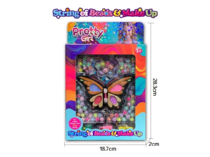 Butterfly Makeup Transparent Bead Set