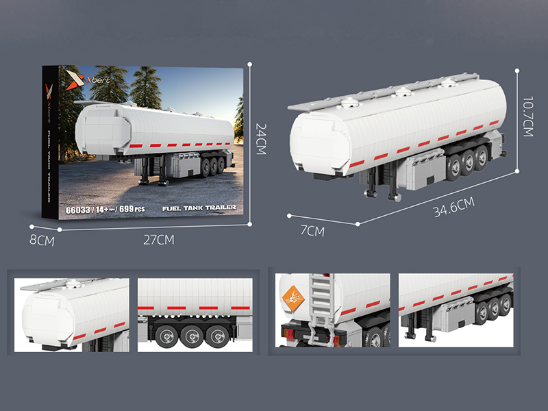 Fuel Tank Trailer Model Building Blocks 699PCS