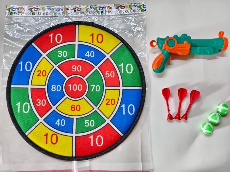 36CM Velcro Dartboard With Sticky Ball, Gun, Dart