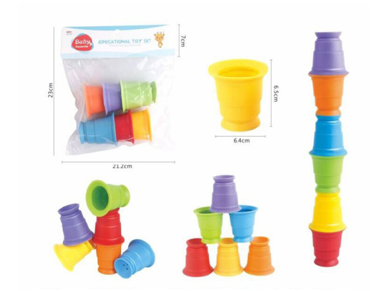 Vinyl Toy Stacking Cups 6pcs