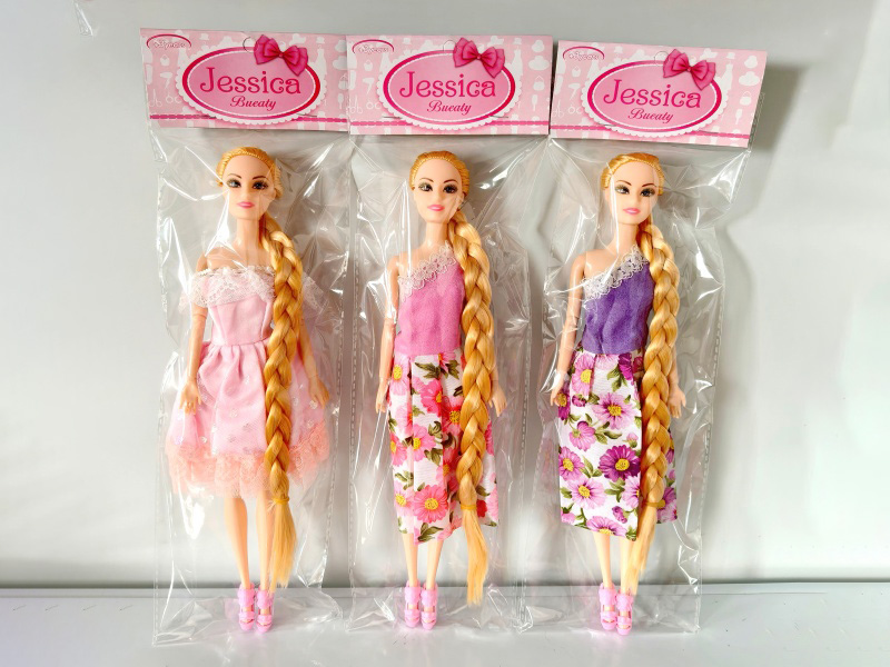 11-Inch 9-Joint Long-Haired Barbie Doll With Big Feet