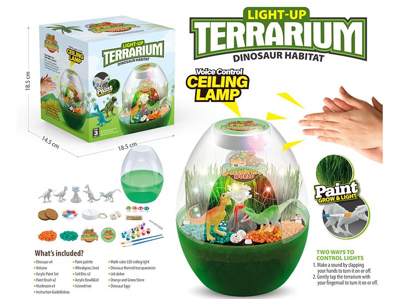 Light-Up Terrarium Dinosaur Habitat