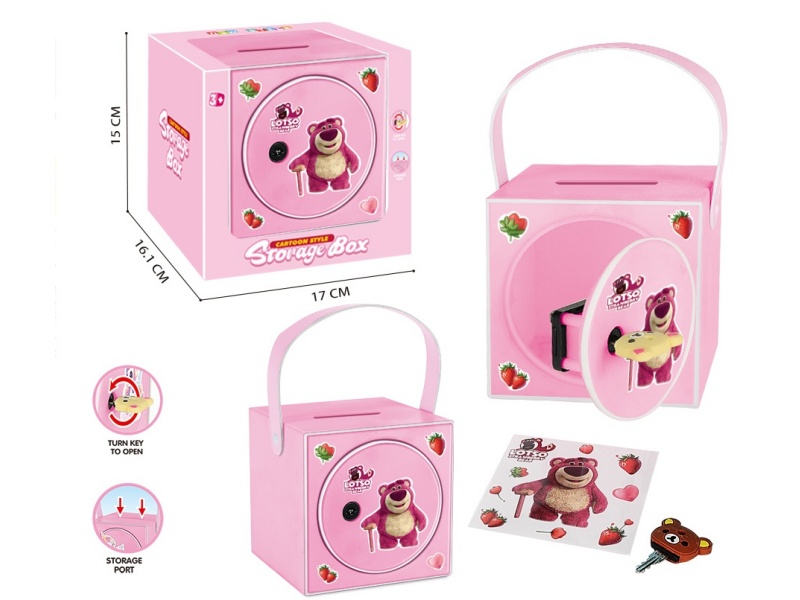 Strawberry Bear Portable Piggy Bank