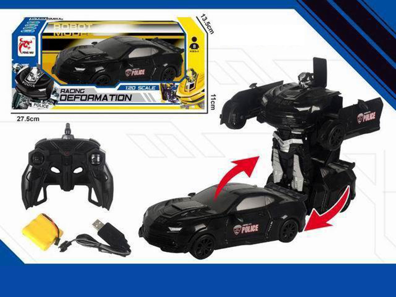 1:16 27Mhz 5-Channel Remote Control Transformer Bumblebee Police Car(Not Included Batteries)