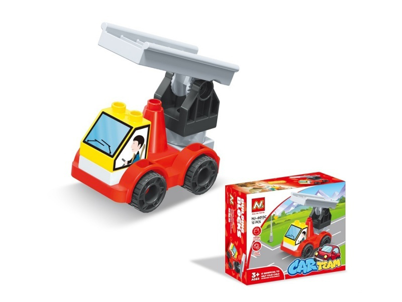 Building Blocks： Fire Engine 12 Pieces