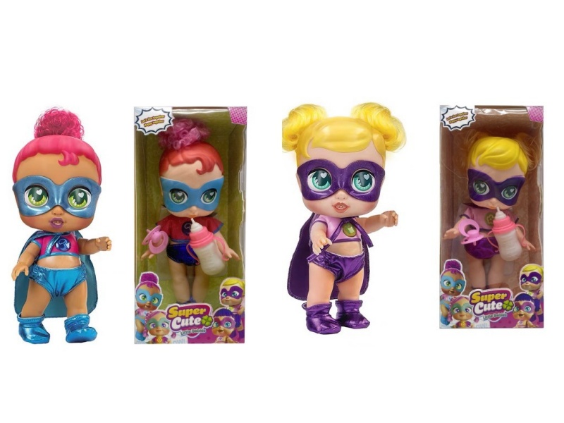 High-End 16-Inch Lined Tape, Seven-Color Light And Music Fangeek Super Cute, Super Hero, Cute Baby, Dc Baby, With Water Absorption And Spray Functions, With Baby Bottle And Nipple