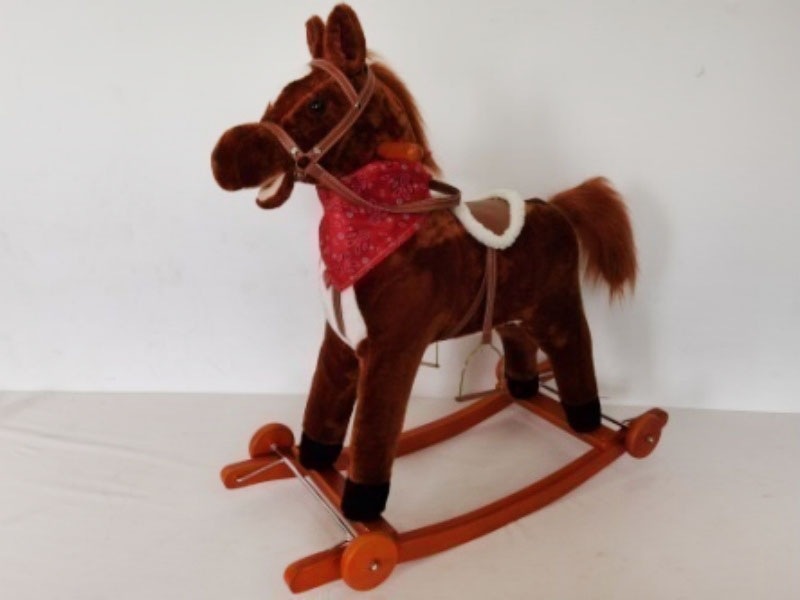 B/O Wooden Rocking Horse With Music