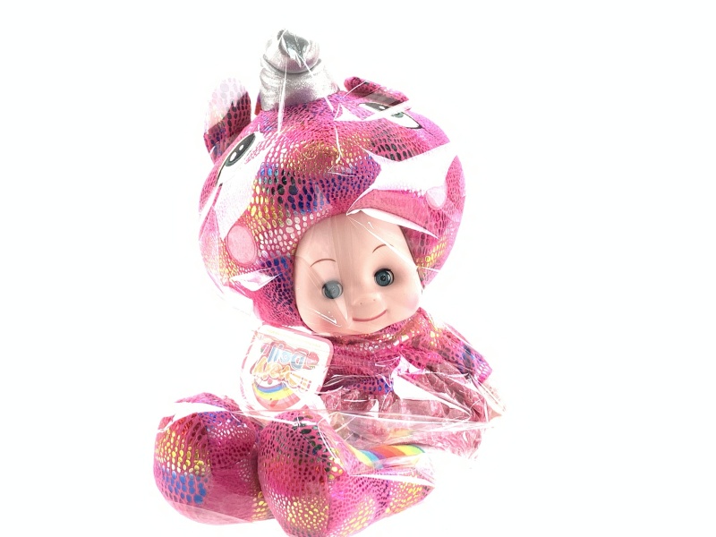 20-Inch Red And Colorful Unicorn Voice-Controlled Music Doll (Bag)