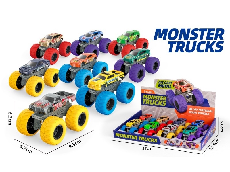 1:64 Large Wheel Sliding Alloy Bike (8 Models Mixed)