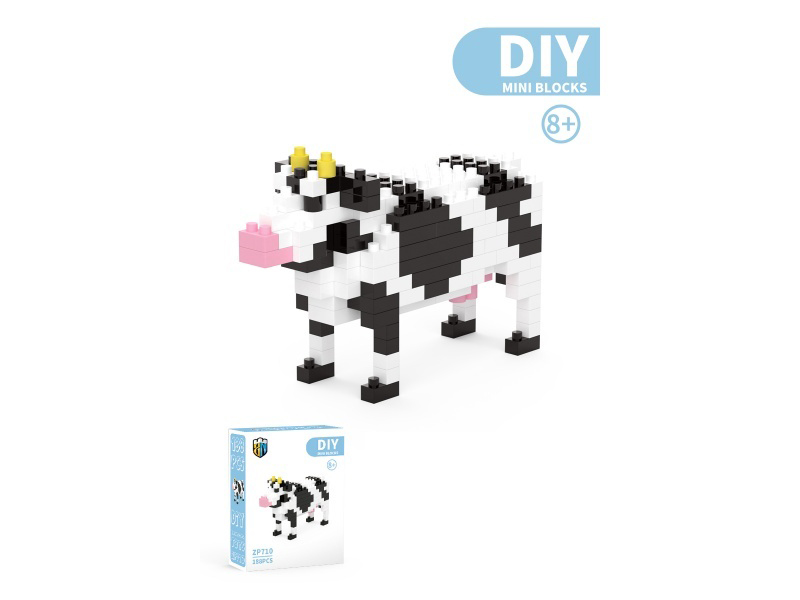 188 PCS Of Cow Animal Building Blocks