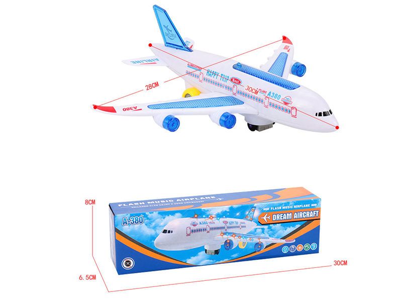 B/O Go And Bump A380 Airplane With Lights