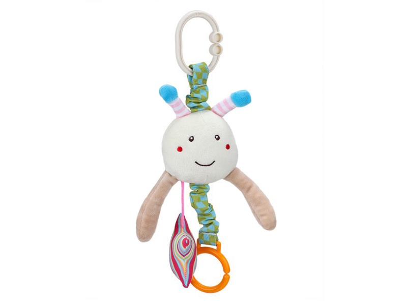 A Bee-Ringing Plush Baby Pull Ring