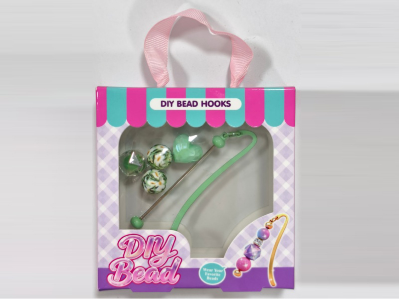 Diy Beaded Simple Bookmark Pendant Small Decoration (Green Style)