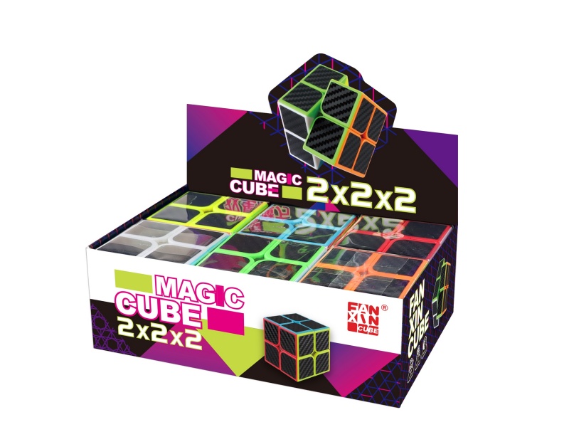 2×2×2 Carbon Fiber Rubik's Cube 6pcs