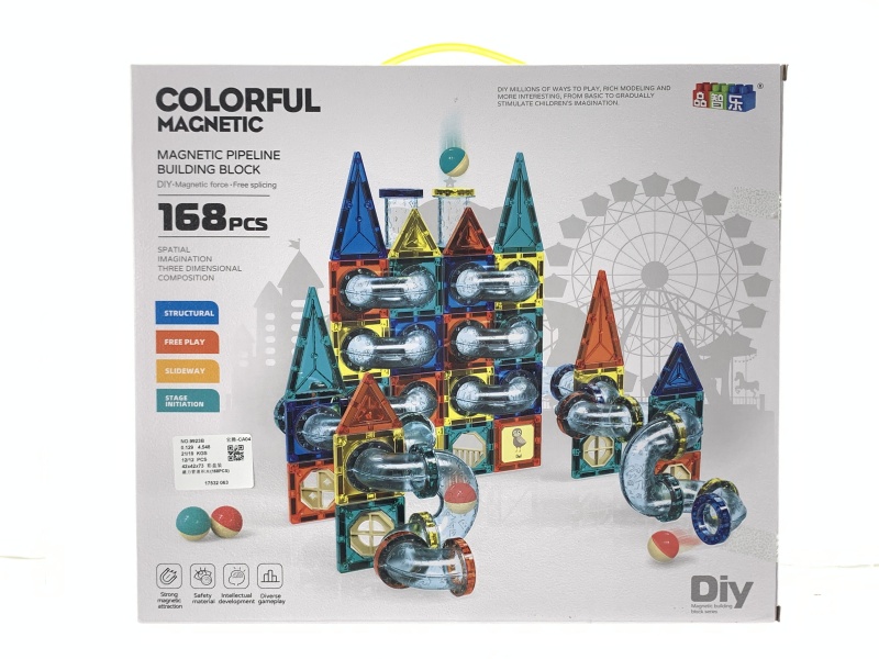 Magnetic Pipe Building Blocks (168 Pieces)