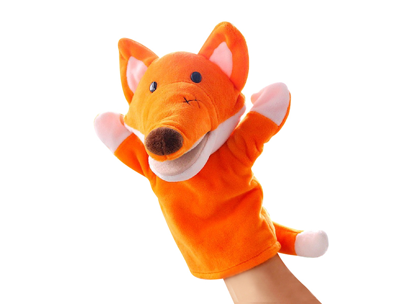 Fox Cartoon Animal Hand Puppet Plush Doll