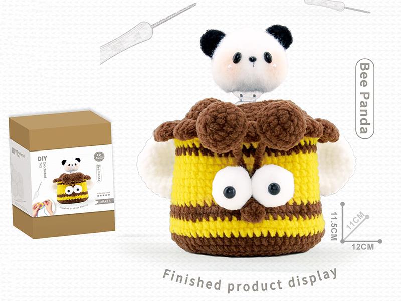 DIY Crochet Toy Bee Panda Solar Decoration(Including Making Tools)
