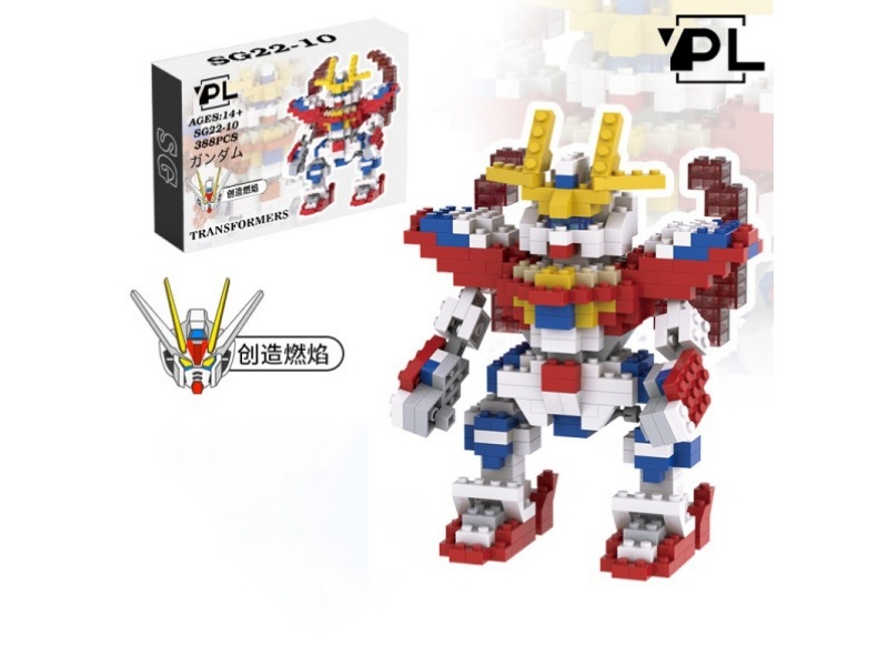 Gundam Series - Create Flame Gundam 388Pcs Of Building Blocks