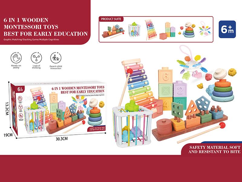 6 In 1 Wooden Montessori Toys