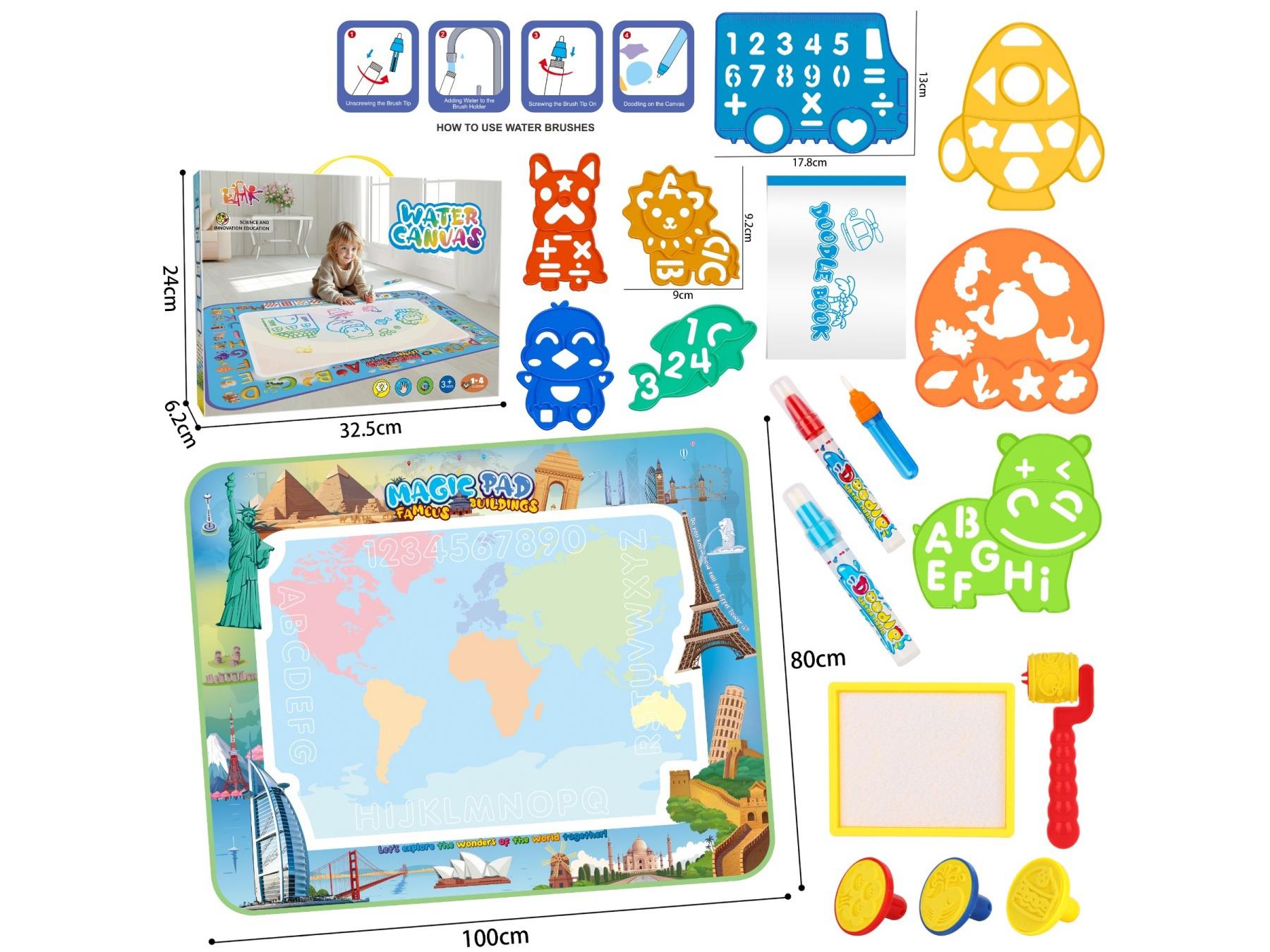 World Architecture Water Canvas