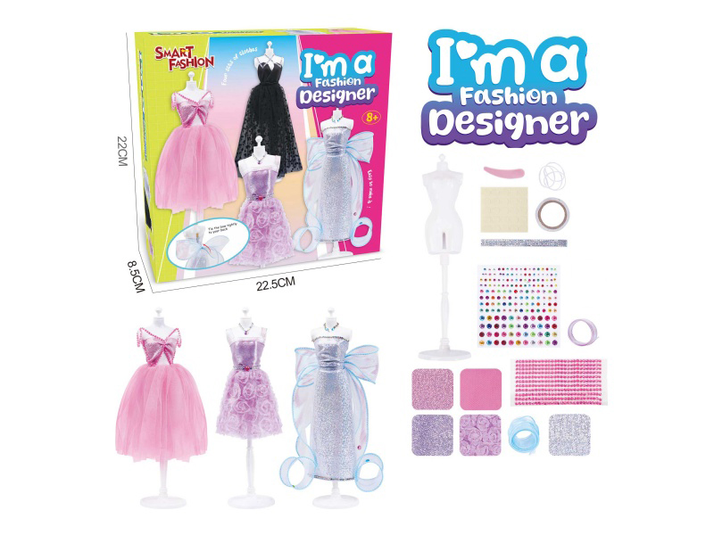 Three Sets Of Diy Handcrafted Fashionable Clothing Design Sets For Girls