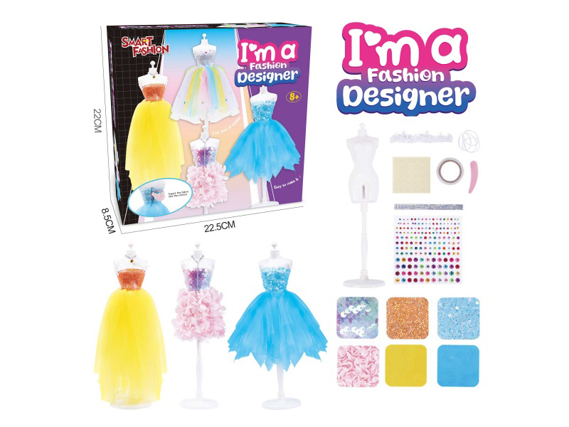 Three Sets Of Diy Handcrafted Fashionable Clothing Design Sets For Girls