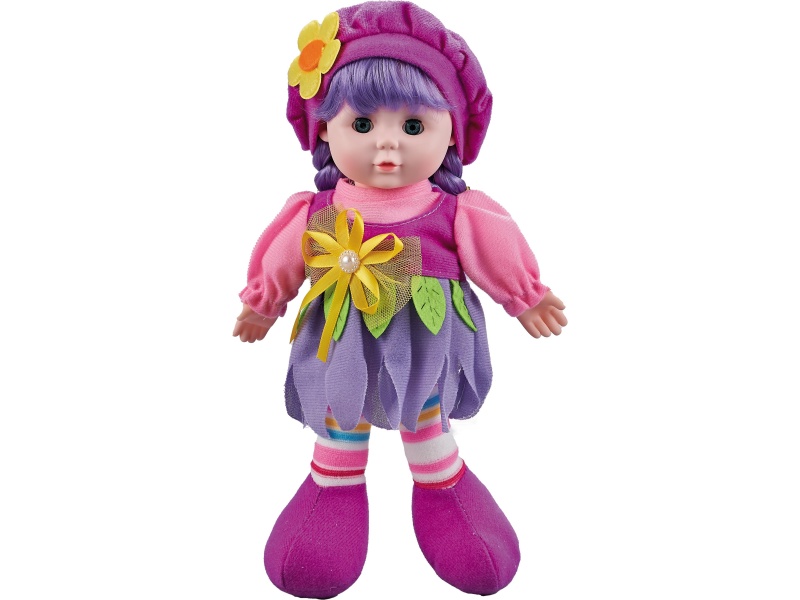 12-Inch Forest Dudu Baby Music Doll Purple (Bag)