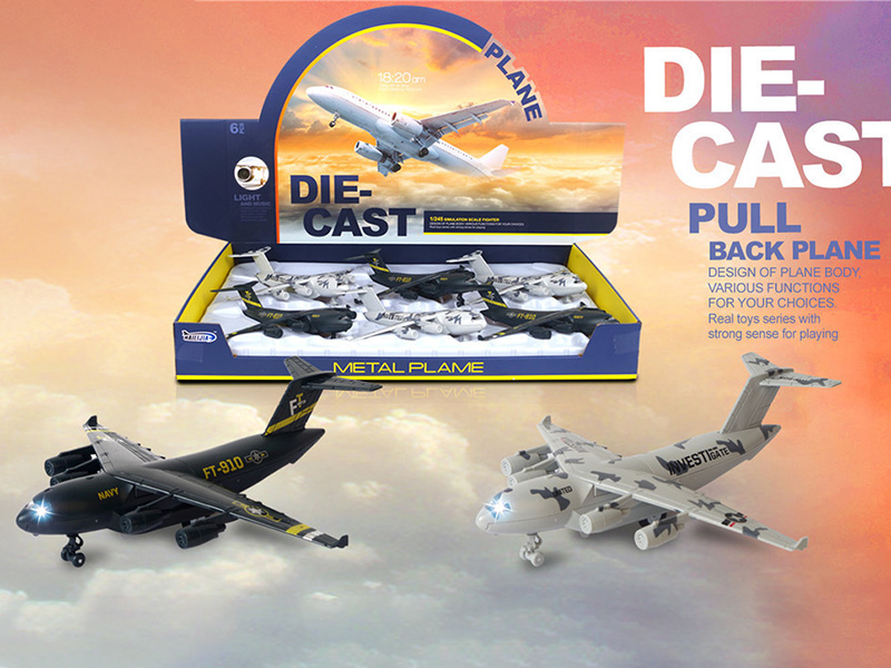 Pull Back Alloy Airplanes 6pcs