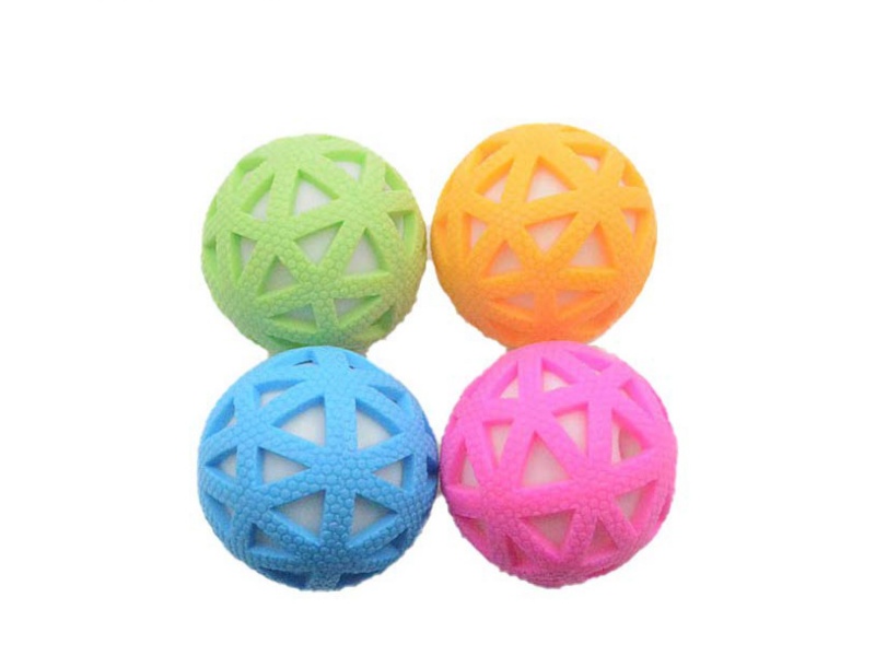 Pet Toys With Illuminated Hollowed-Out Grid Balls