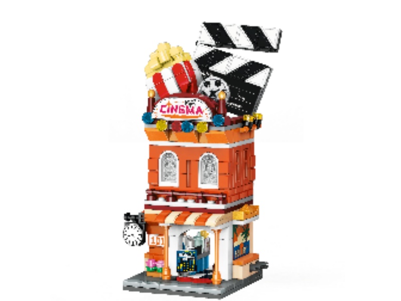 390Pcs Of Building Blocks Create A Colorful Street Scene