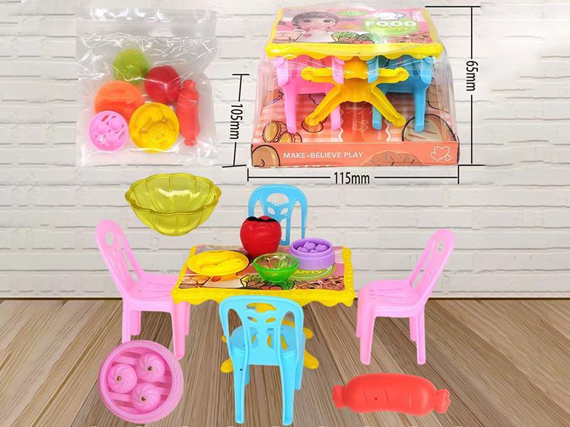 Dining Table Chair Food Set